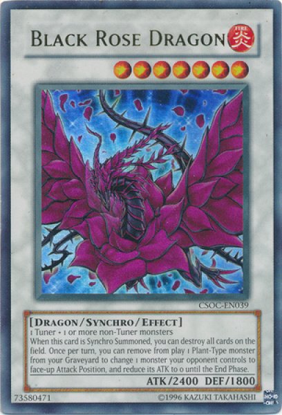 画像1: ブラックローズドラゴン 【シンクロ】【ウルトラ】【CSOC-EN039】【アンリミ】【英語版】【状態B】 (1)