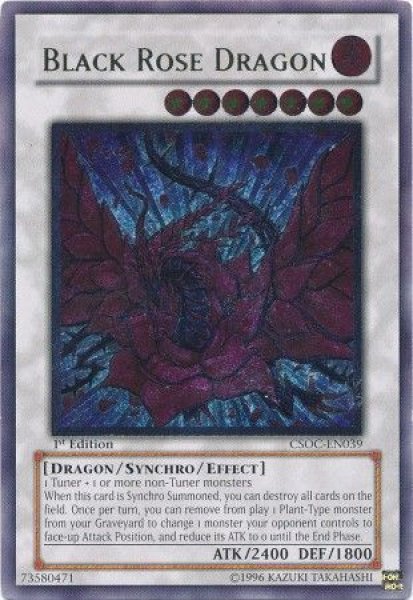 画像1: ブラックローズドラゴン 【シンクロ】【レリーフ】【CSOC-EN039】【1st】【英語版】【特価】【状態B】 (1)