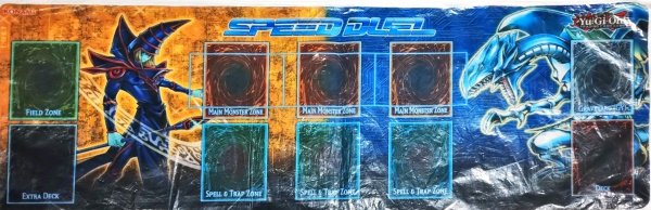 画像1: 「ブラックマジシャン＆青眼の白龍(SPEEDDUEL)」プレイマット 【サプライ】【プレイマット】【未開封】 (1)