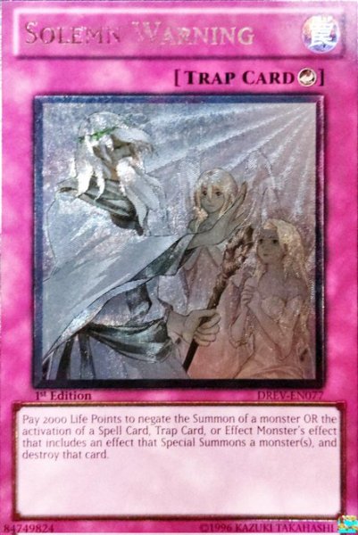 画像1: 神の警告 【罠】【レリーフ】【DREV-EN077】【英語版】【アンリミ】【特価】【状態B】 (1)